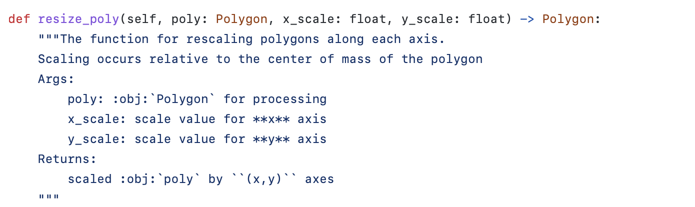 Docstring Example